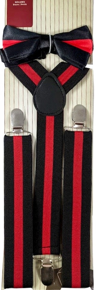 GATSBY BOW TIE AND BRACES SET